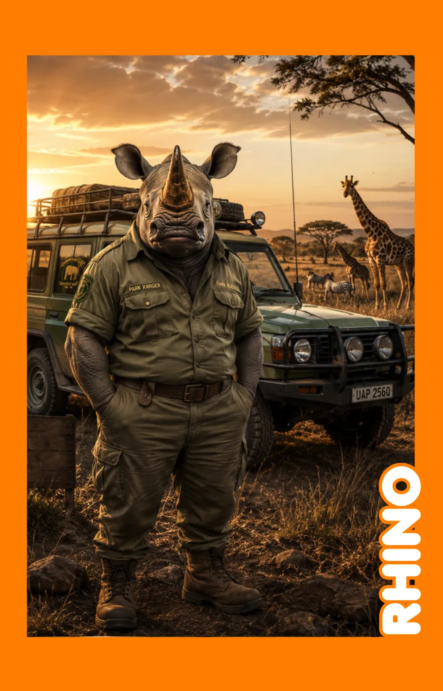 Rhino card from Jungle Politics